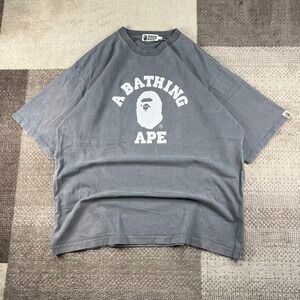 A Bathing Ape BAPE Relaxed Fit Graphic T-Shirt Gray Mens XL 001CSJ301021M